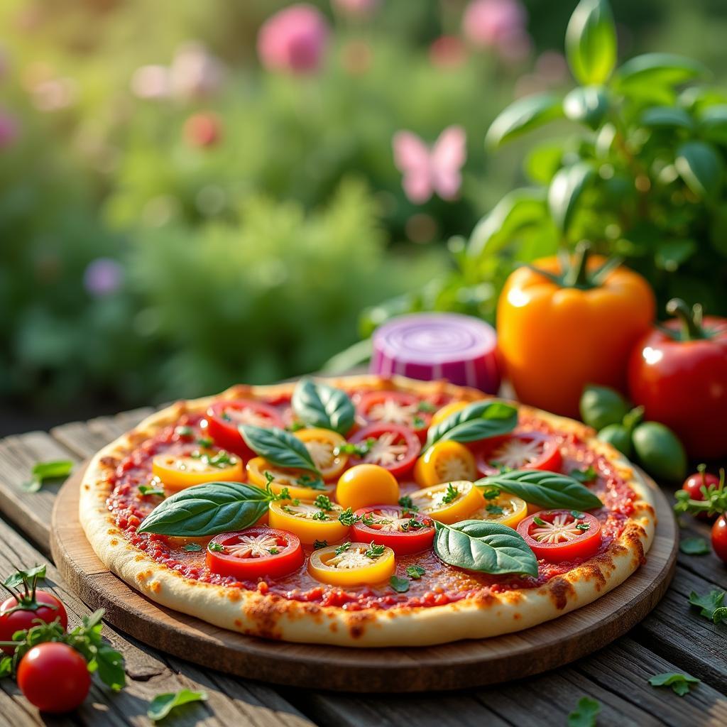 Whimsical Garden Pizza