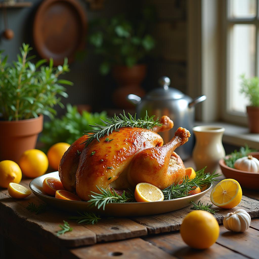 Herb-Infused Roast Chicken with Citrus Glaze