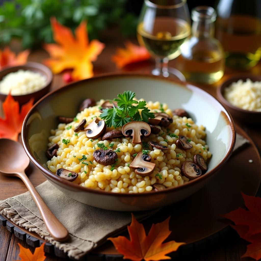 Whimsical Wild Mushroom Risotto