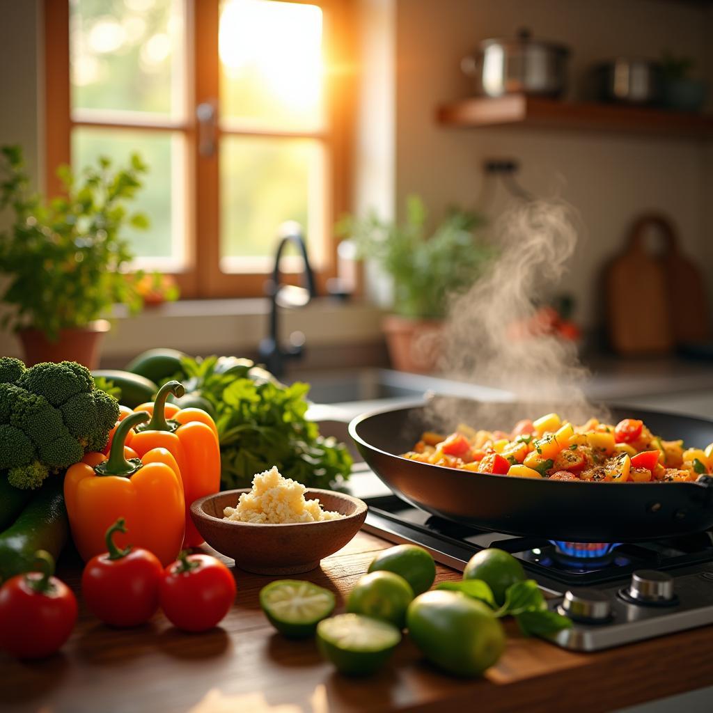 Colorful Vegetable Sautés with Garlic and Herbs