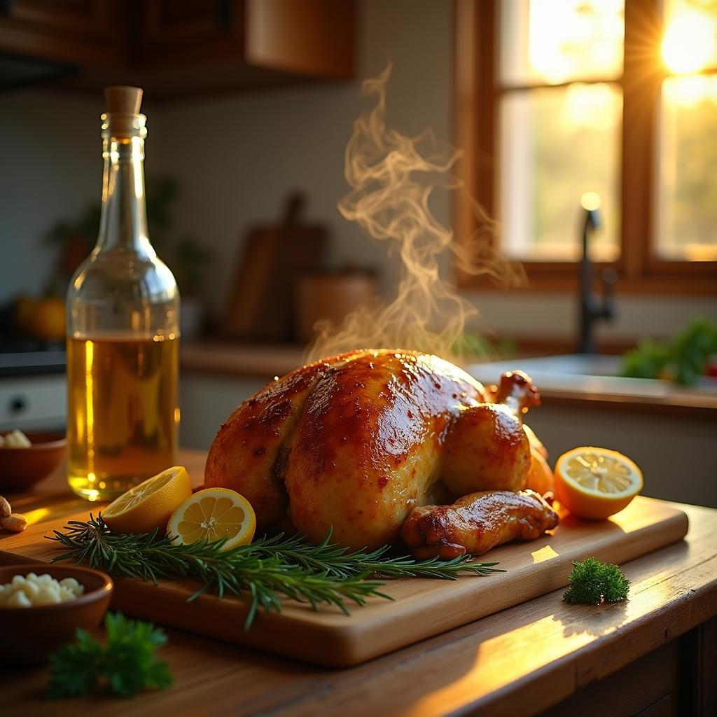 Herb-Infused Roast Chicken with Lemon and Garlic