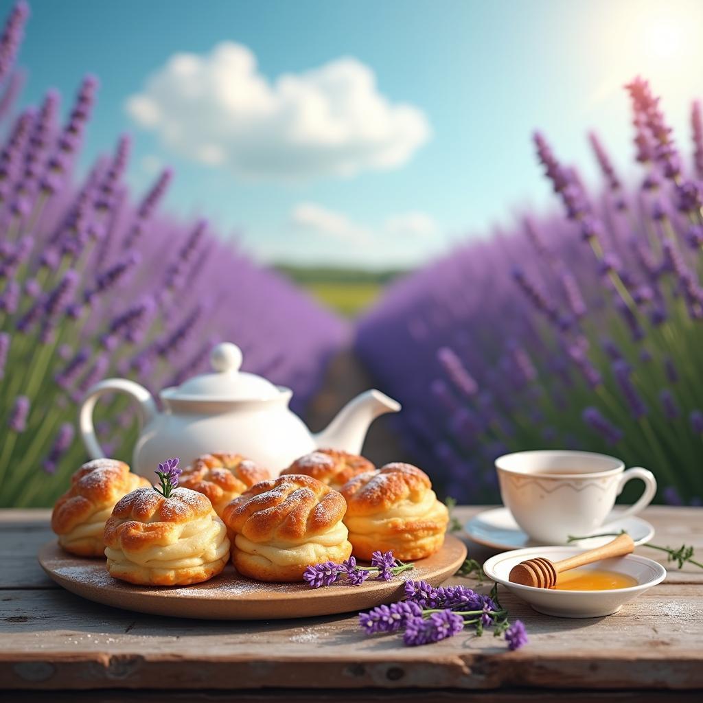 Whimsical Lavender Honey Puff Pastries