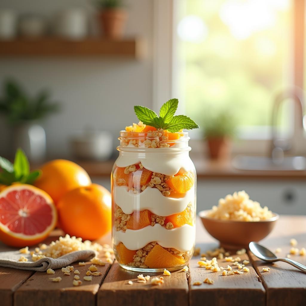 Sunshine Citrus Parfait with Coconut Crunch