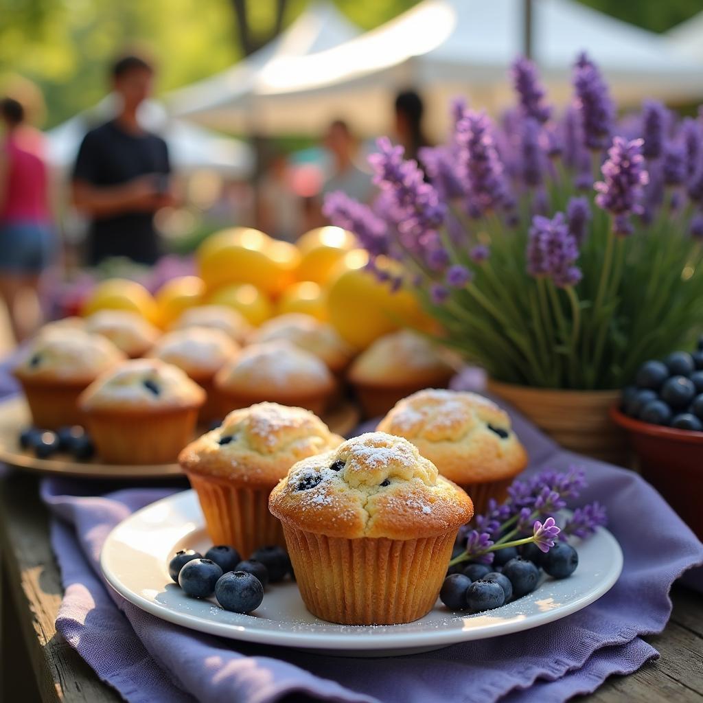 Lavender Lemon Blueberry Muffins