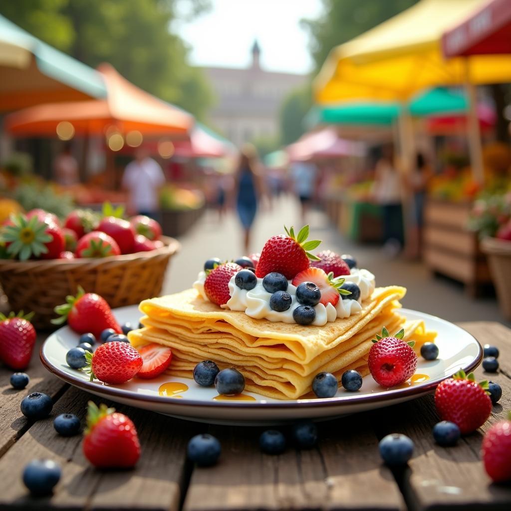 Whimsical Whipped Cream & Berry Crepes