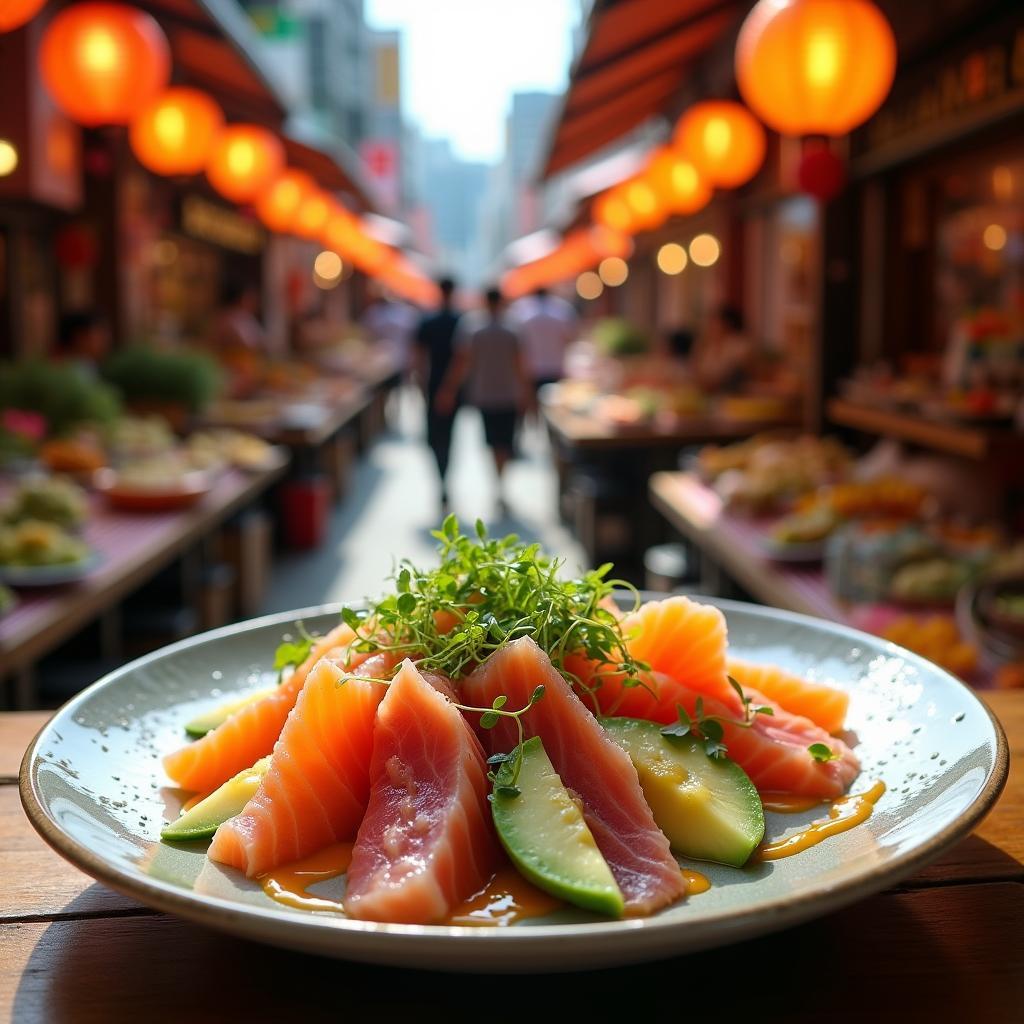 Waves of Flavor: Citrus-Miso Sashimi