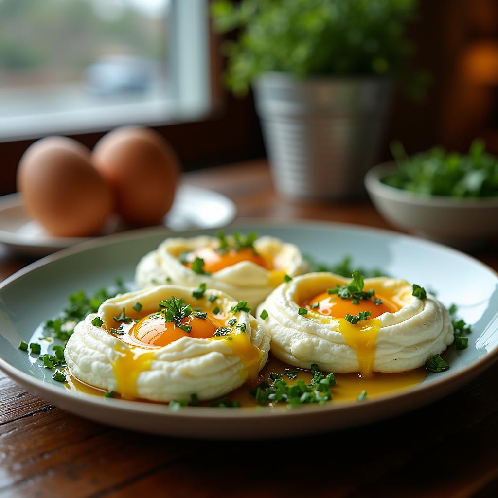 Eggs in Cloud with a Twist of Truffle