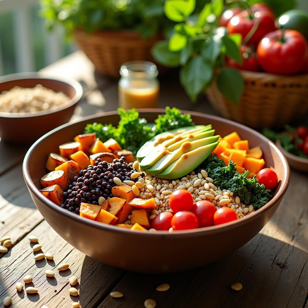 Harvest Grain Bowl with Maple Tahini Drizzle