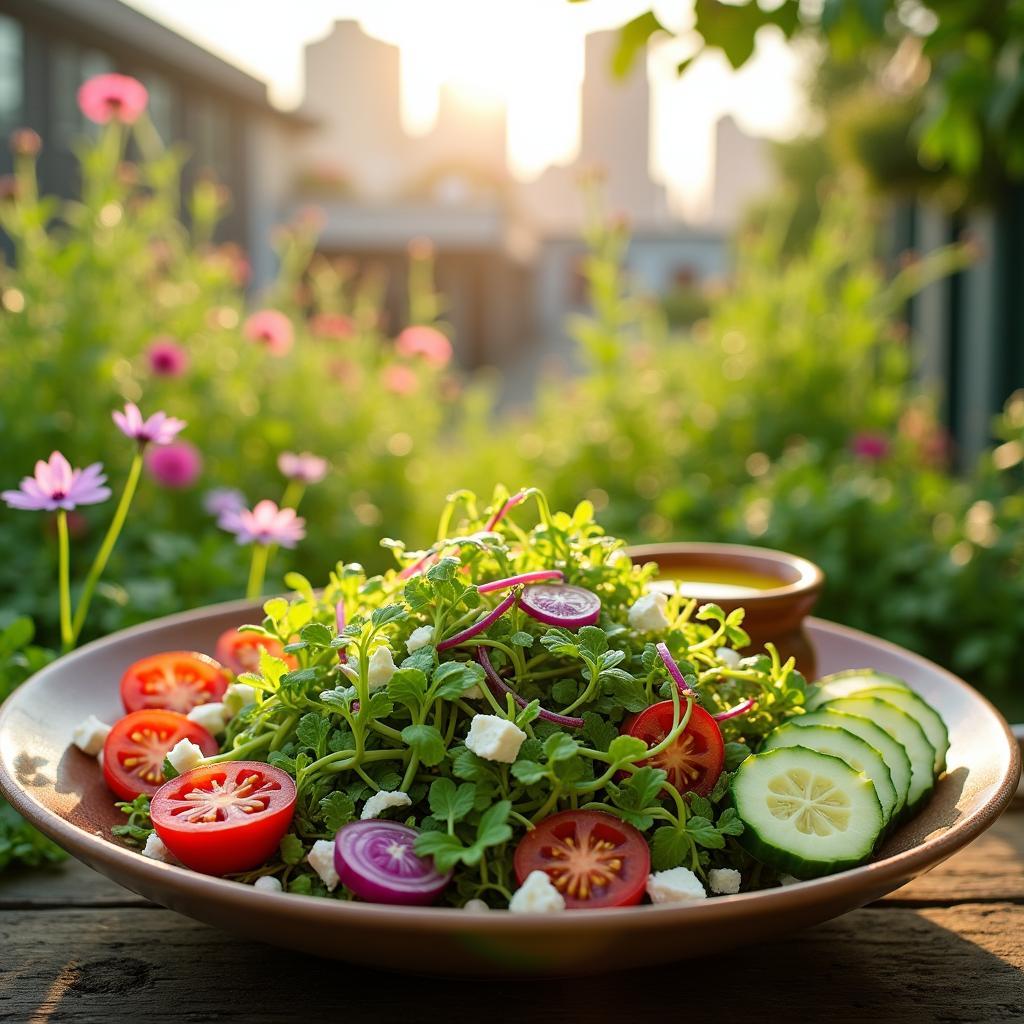 Microgreen Medley Salad with Citrus Vinaigrette