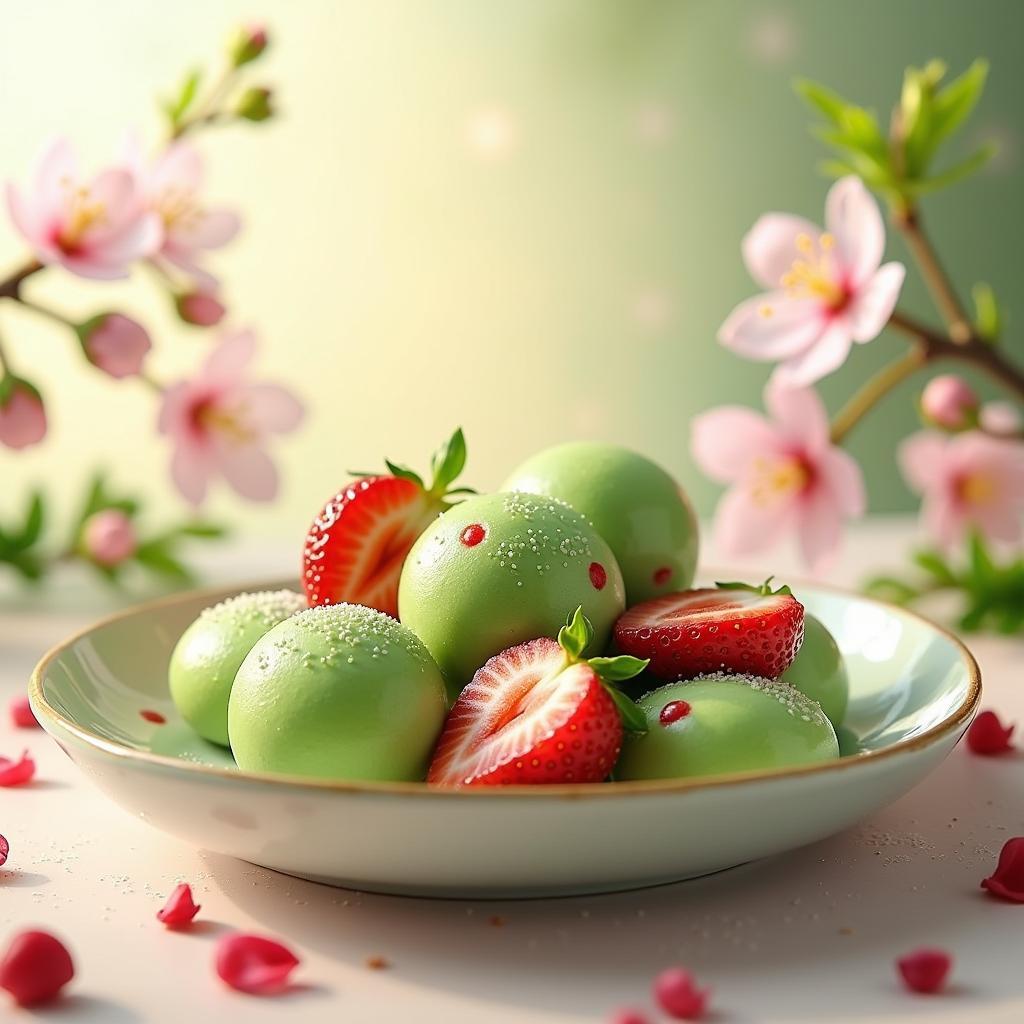 Matcha Strawberry Mochi Delight