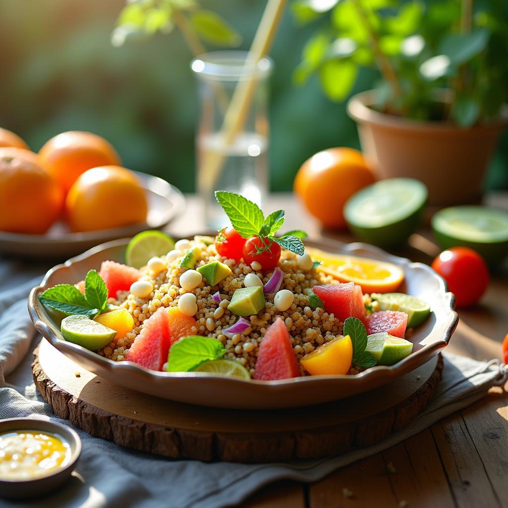 Whimsical Citrus & Quinoa Salad with Honey-Lime Dressing