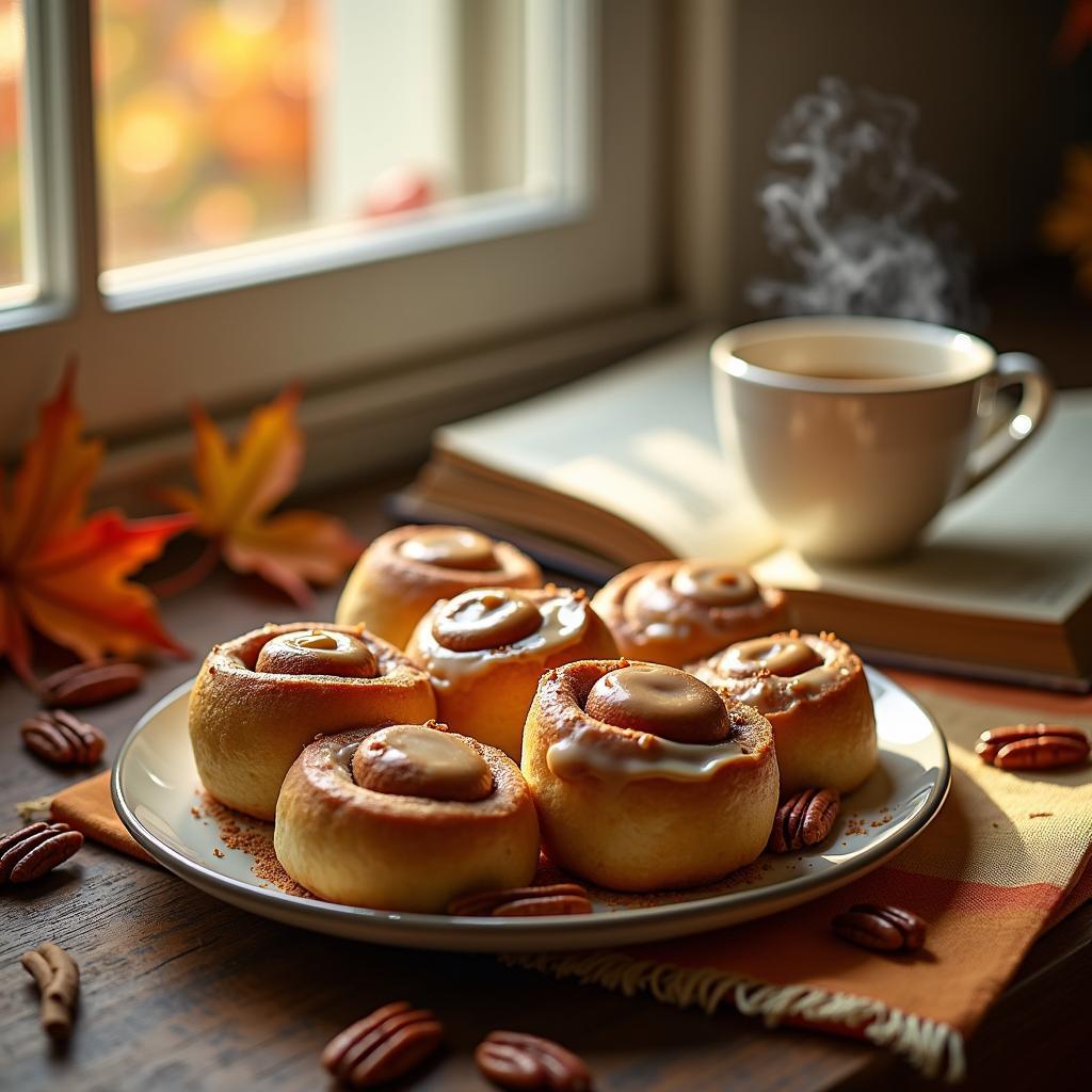 Whimsical Maple-Pecan Cinnamon Rolls