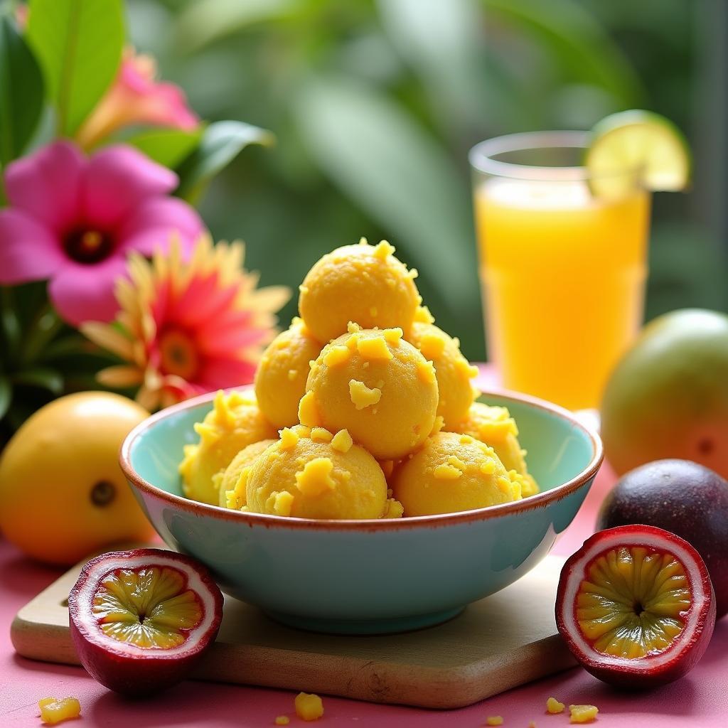 Exotic Mango and Passion Fruit Sorbet