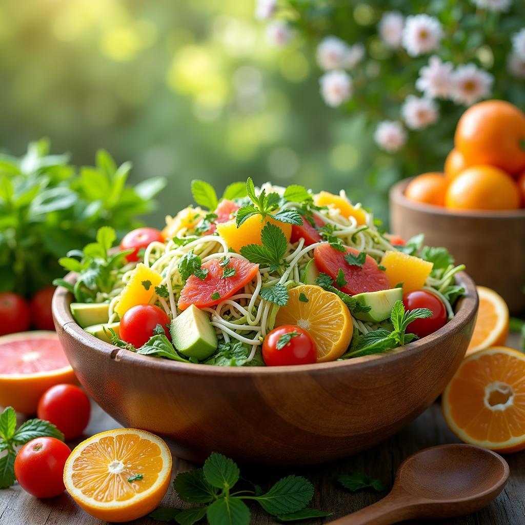 Sprouted Bliss: Zesty Citrus & Herb Salad