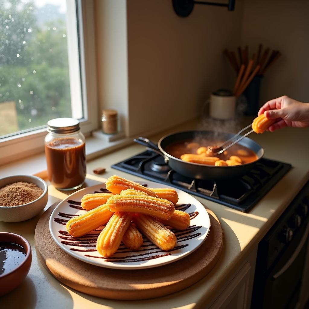 Churros with a Chocolate Drizzle: A Sweet Bite of Joy