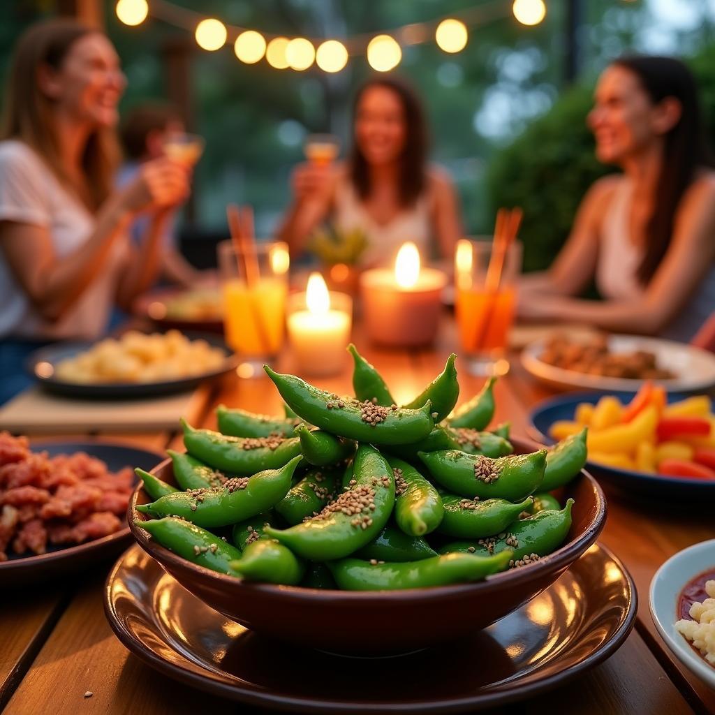 Spicy Miso Edamame with Toasted Sesame