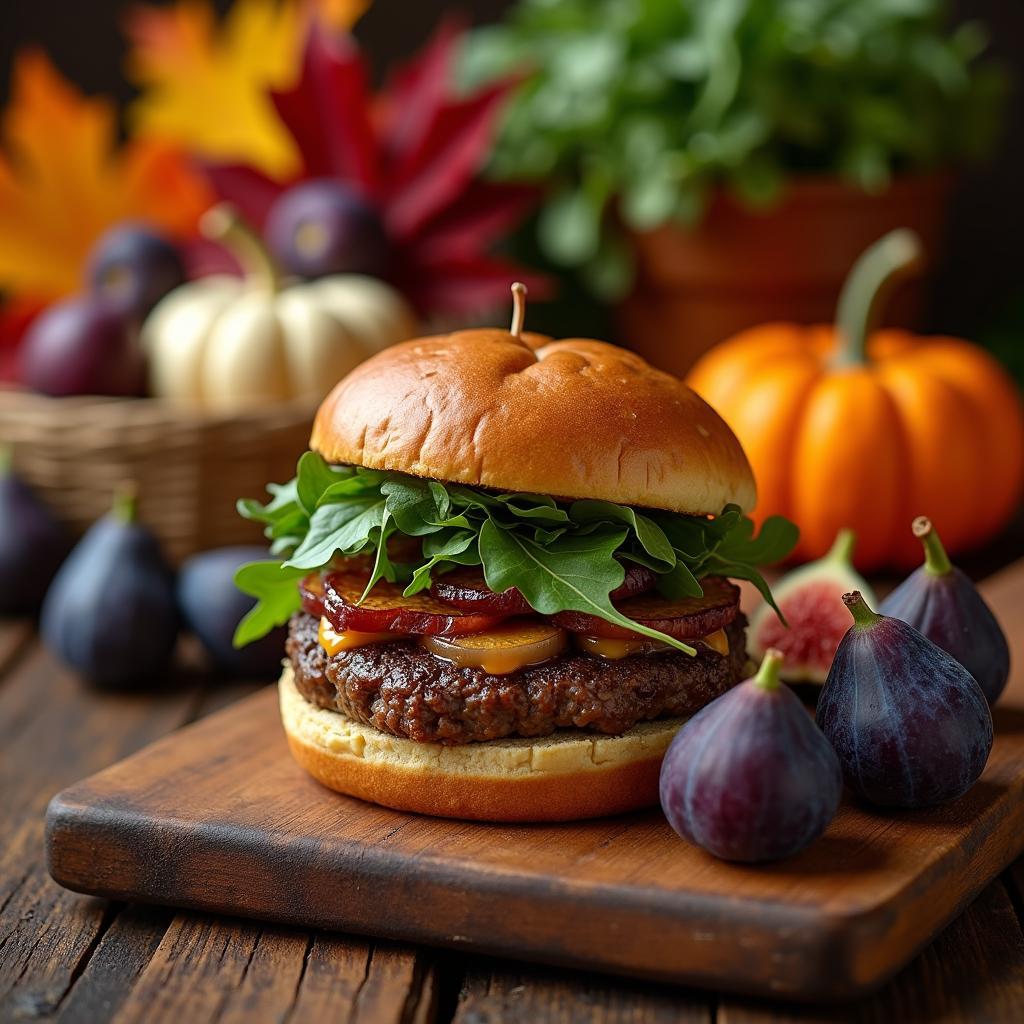 Caramelized Fig & Gorgonzola Burger