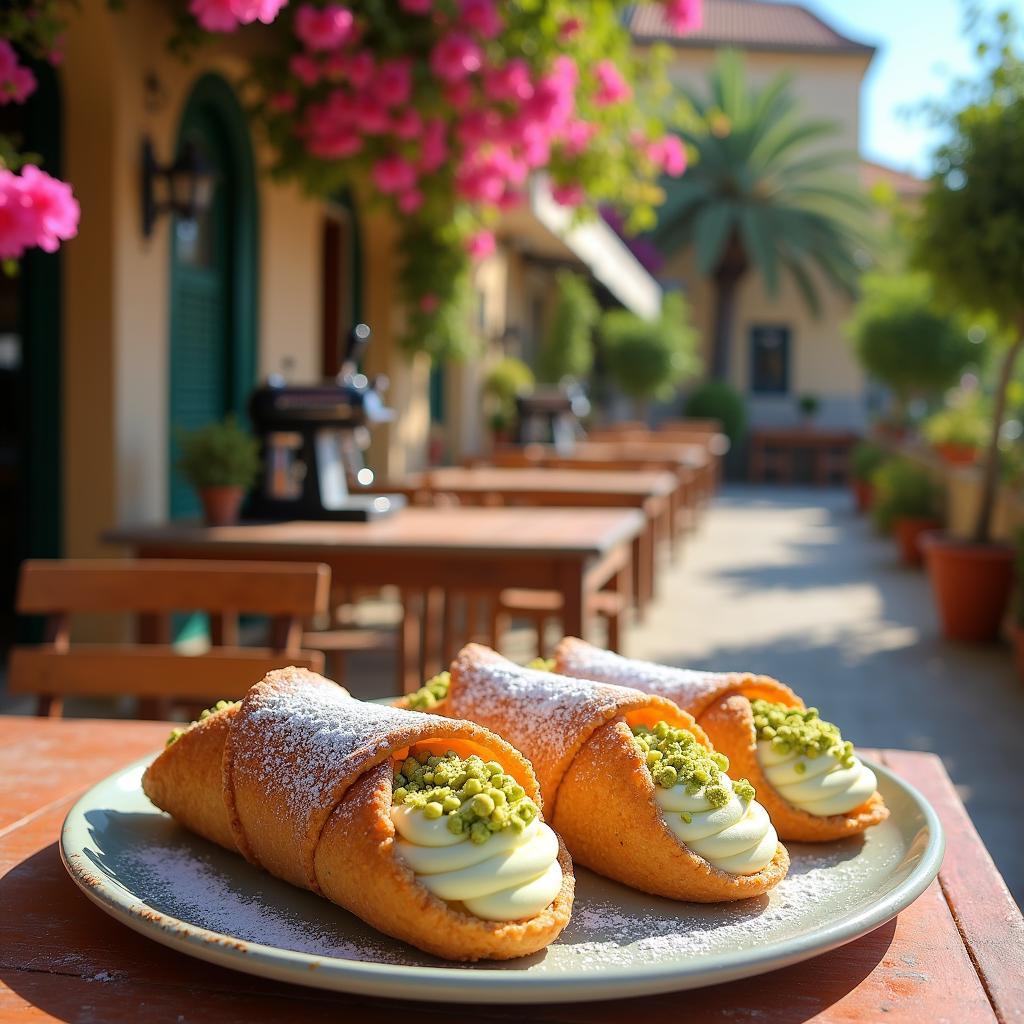 Decadent Pistachio & Rose Water Cannolis