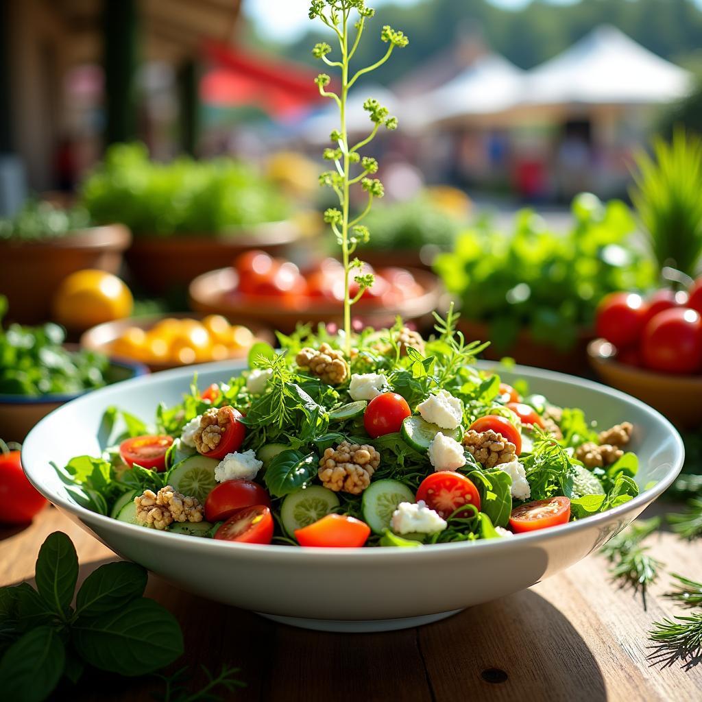 Microgreens Medley Salad with Citrus Vinaigrette