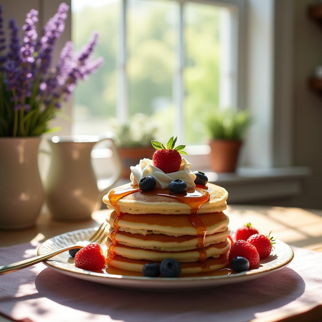 Whimsical Lavender Honey Pancakes