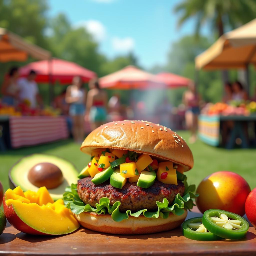 Spiced Mango Jalapeño Burger