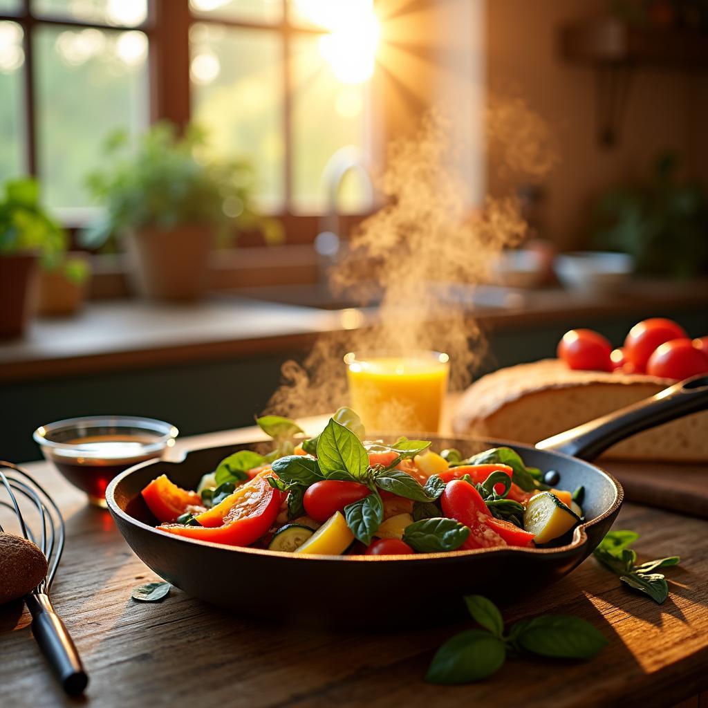 Colorful Harvest Vegetable Sautés with a Zesty Citrus Drizzle