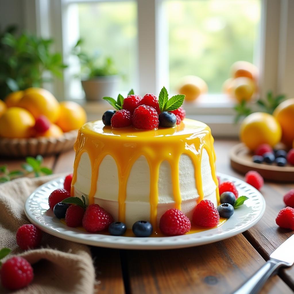 Heavenly Citrus Whipped Angel Food Cake