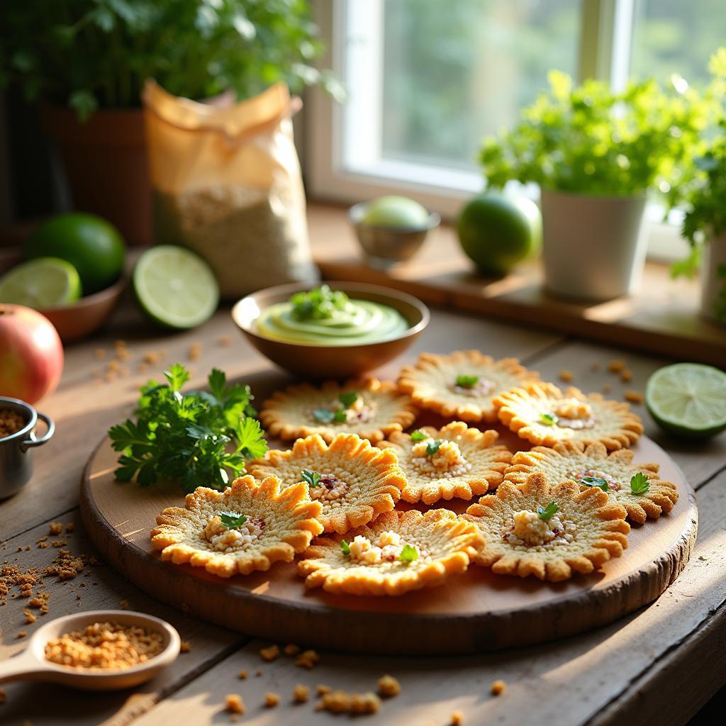 Herbed Quinoa Seed Crackers with a Zesty Avocado Dip