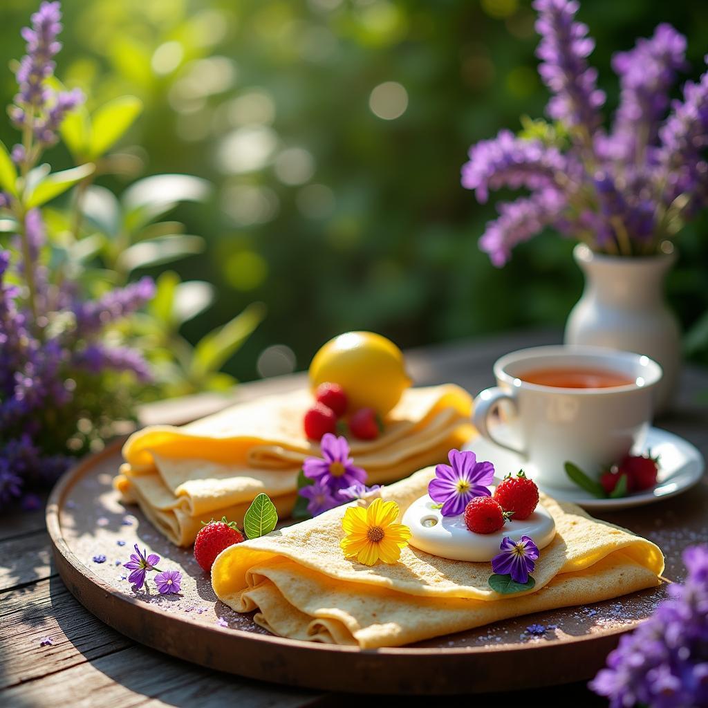 Whimsical Lavender-Lemon Crepes with Honeyed Mascarpone