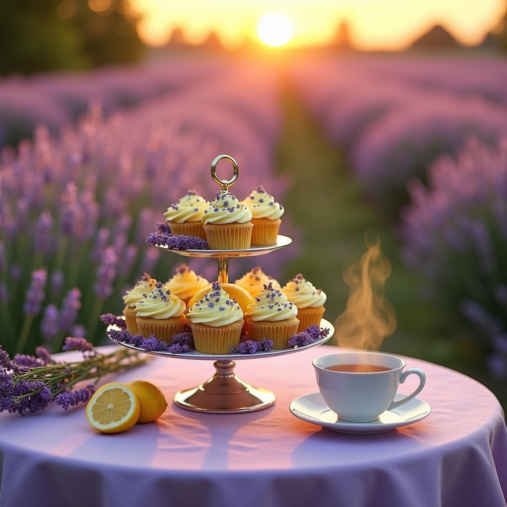 Lavender Honey Cupcakes with Lemon Cream Cheese Frosting