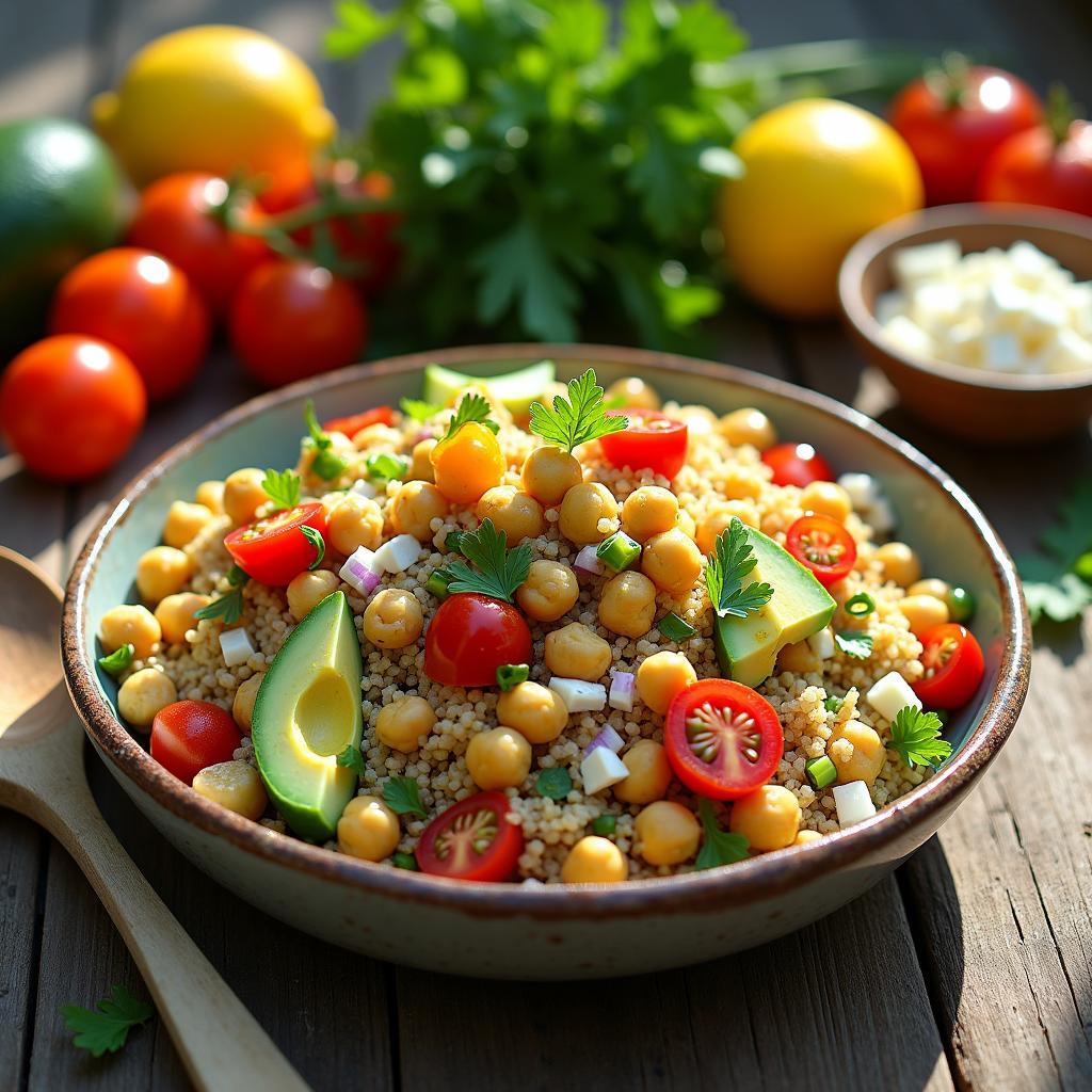 Spiced Chickpea & Quinoa Salad with Citrus Vinaigrette