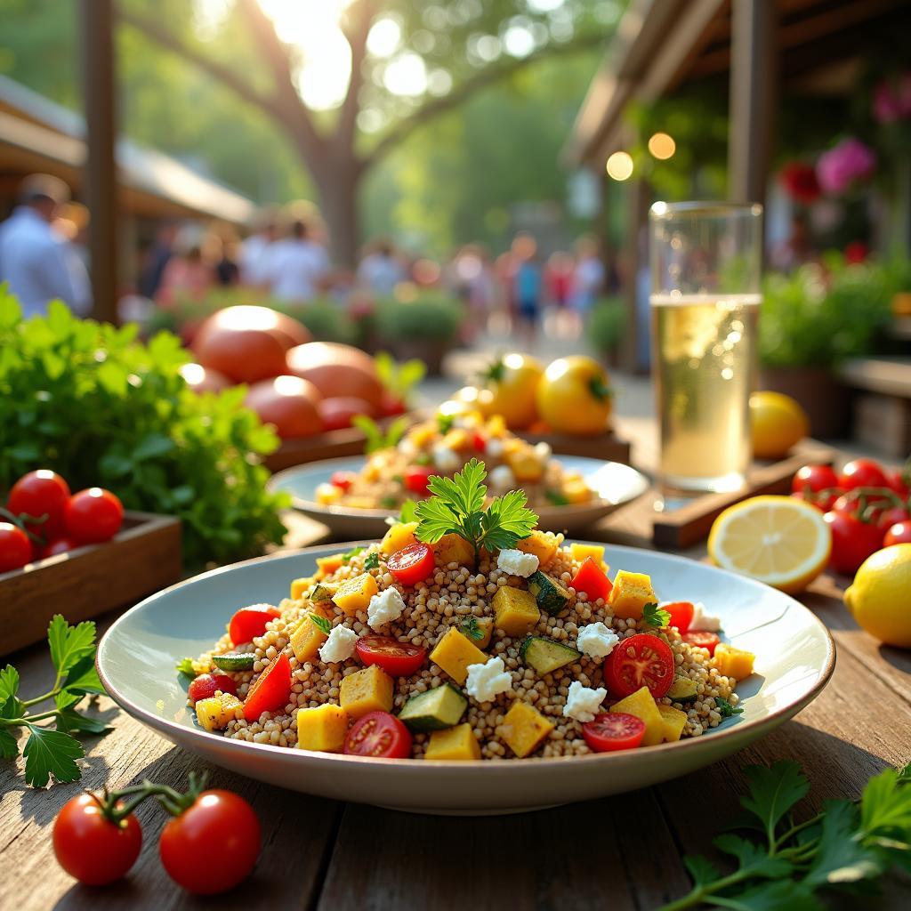 Herbed Farro Salad with Roasted Vegetables and Feta