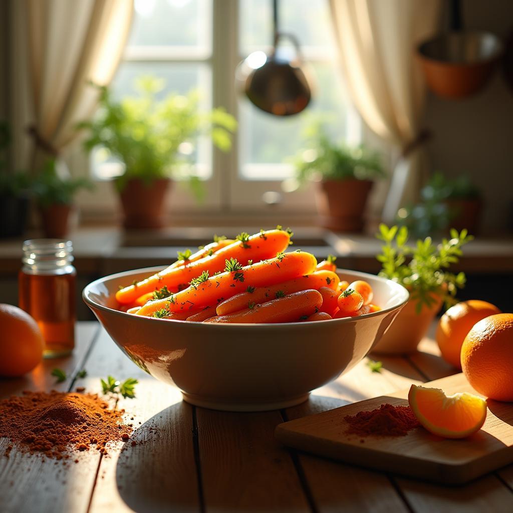 Spiced Honey Glazed Carrots with a Citrus Zest