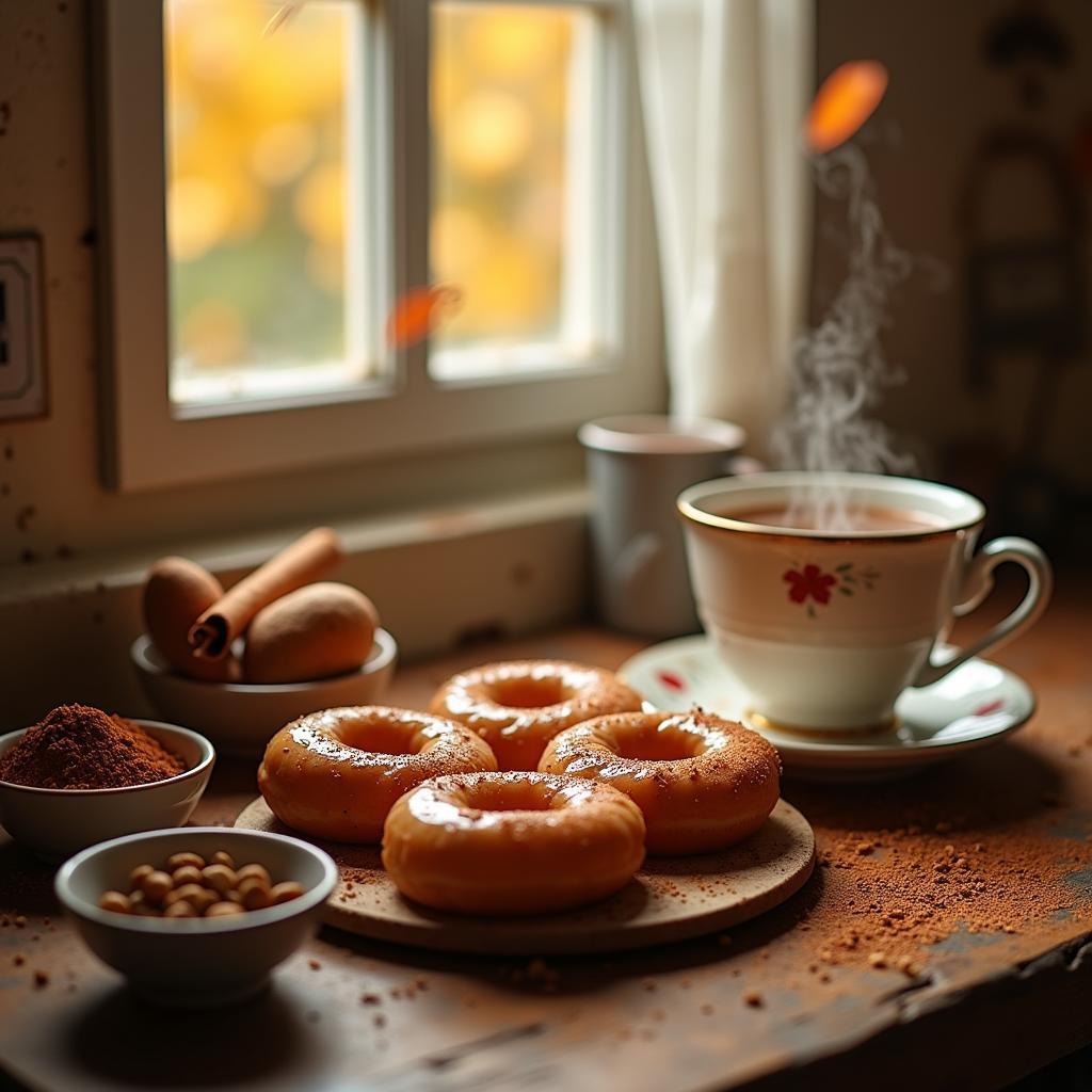 Chai-Spiced Glazed Doughnuts