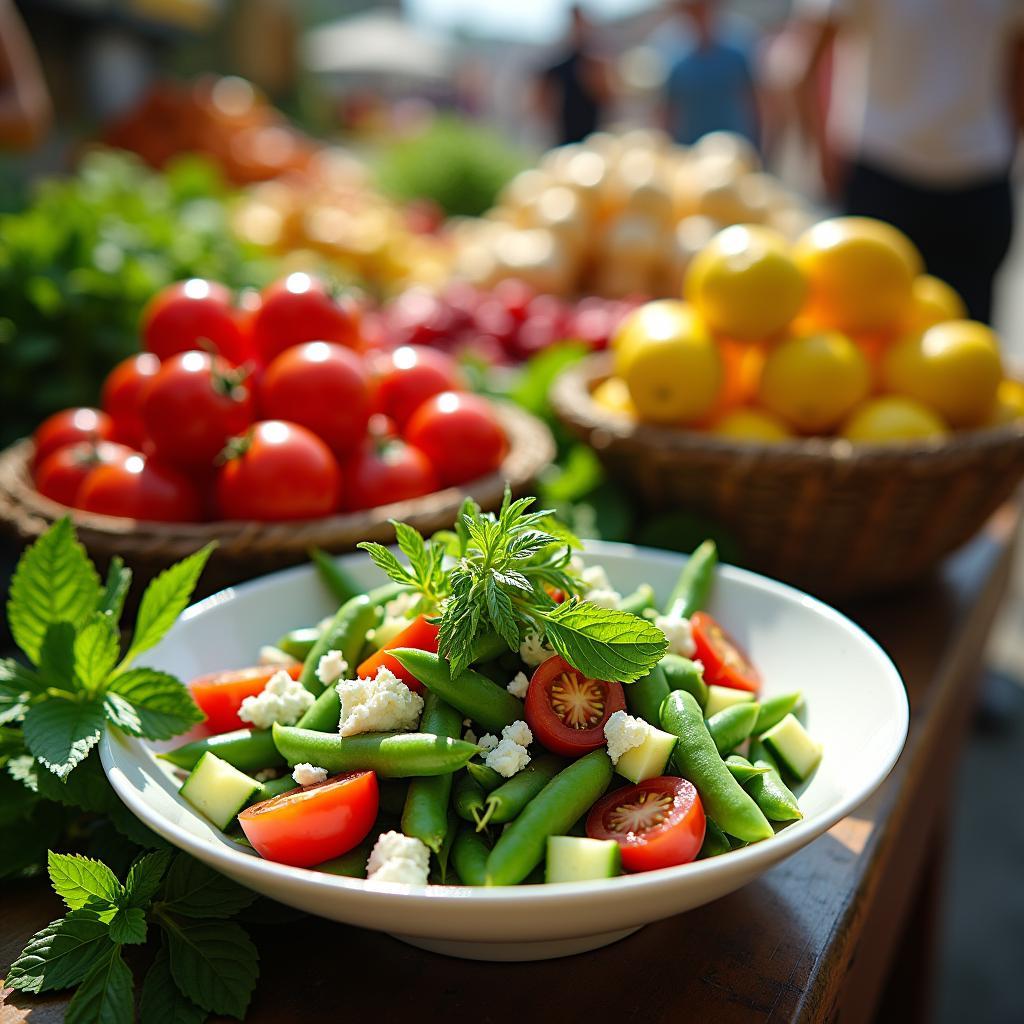 Fava Bean & Mint Salad with Citrus Vinaigrette