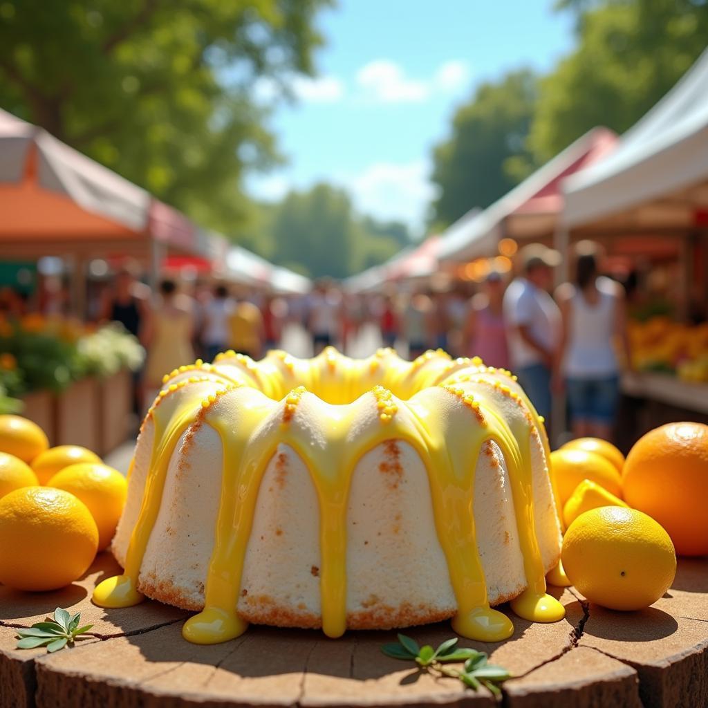 Heavenly Citrus Angel Food Cake with Zesty Glaze