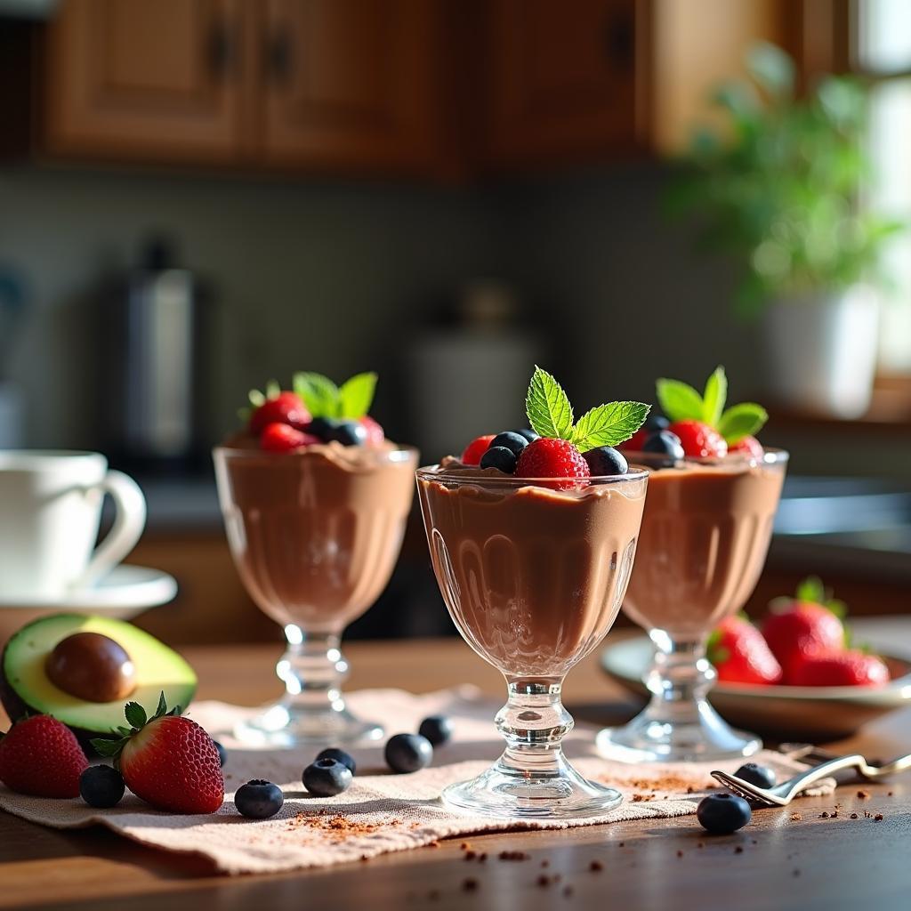 Chocolate Avocado Mousse with a Hint of Espresso