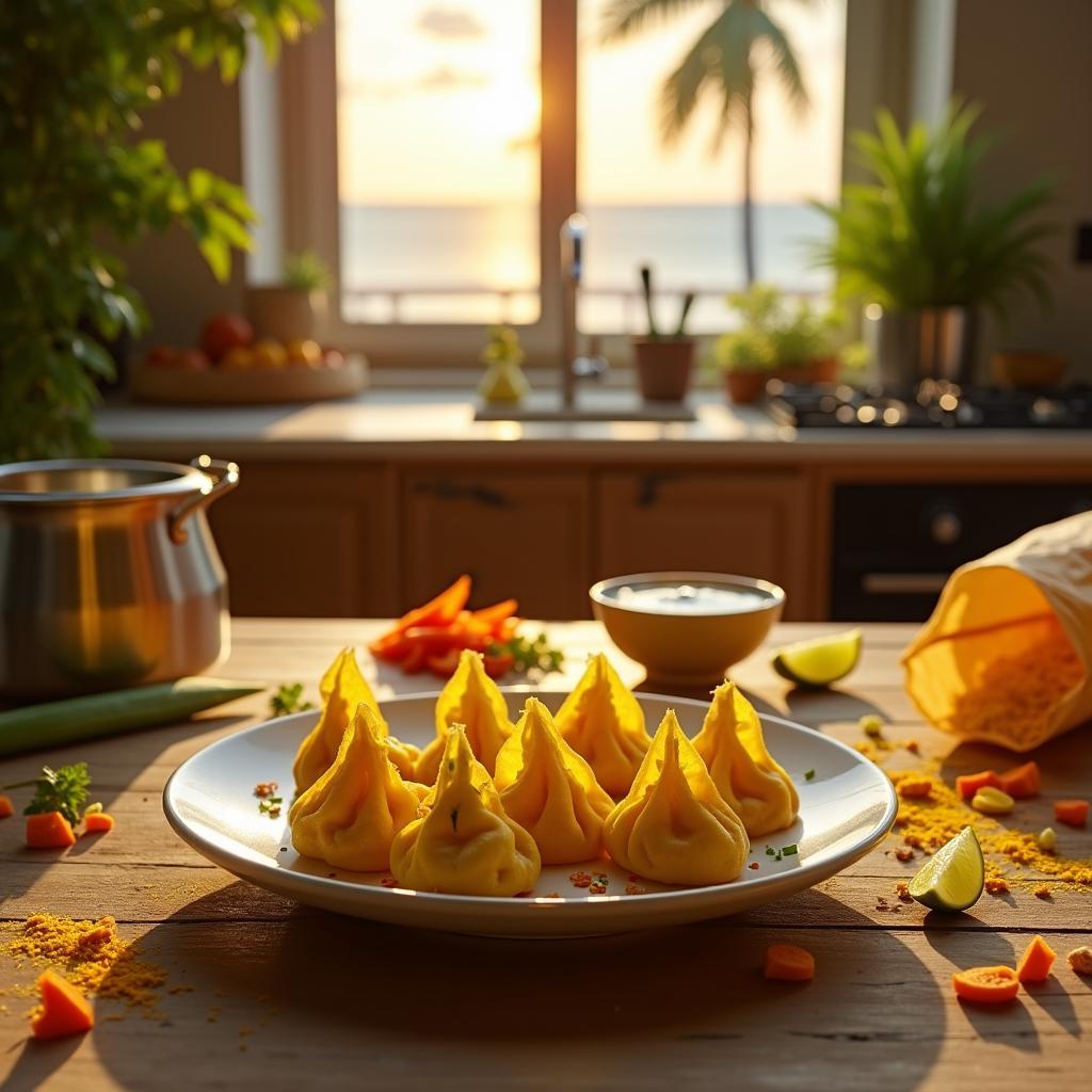 Golden Turmeric Dumplings with Coconut-Lime Dipping Sauce