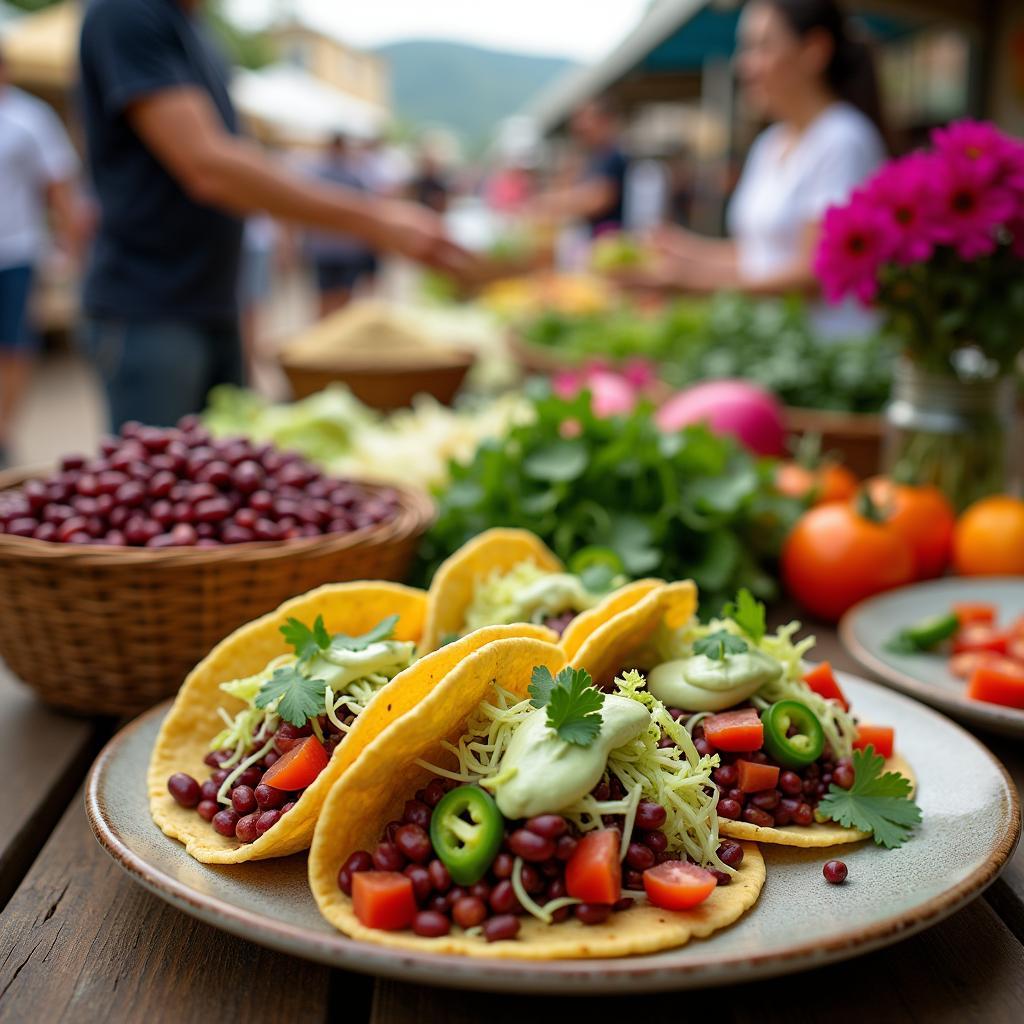 Spicy Kidney Bean Tacos with Avocado Lime Crema