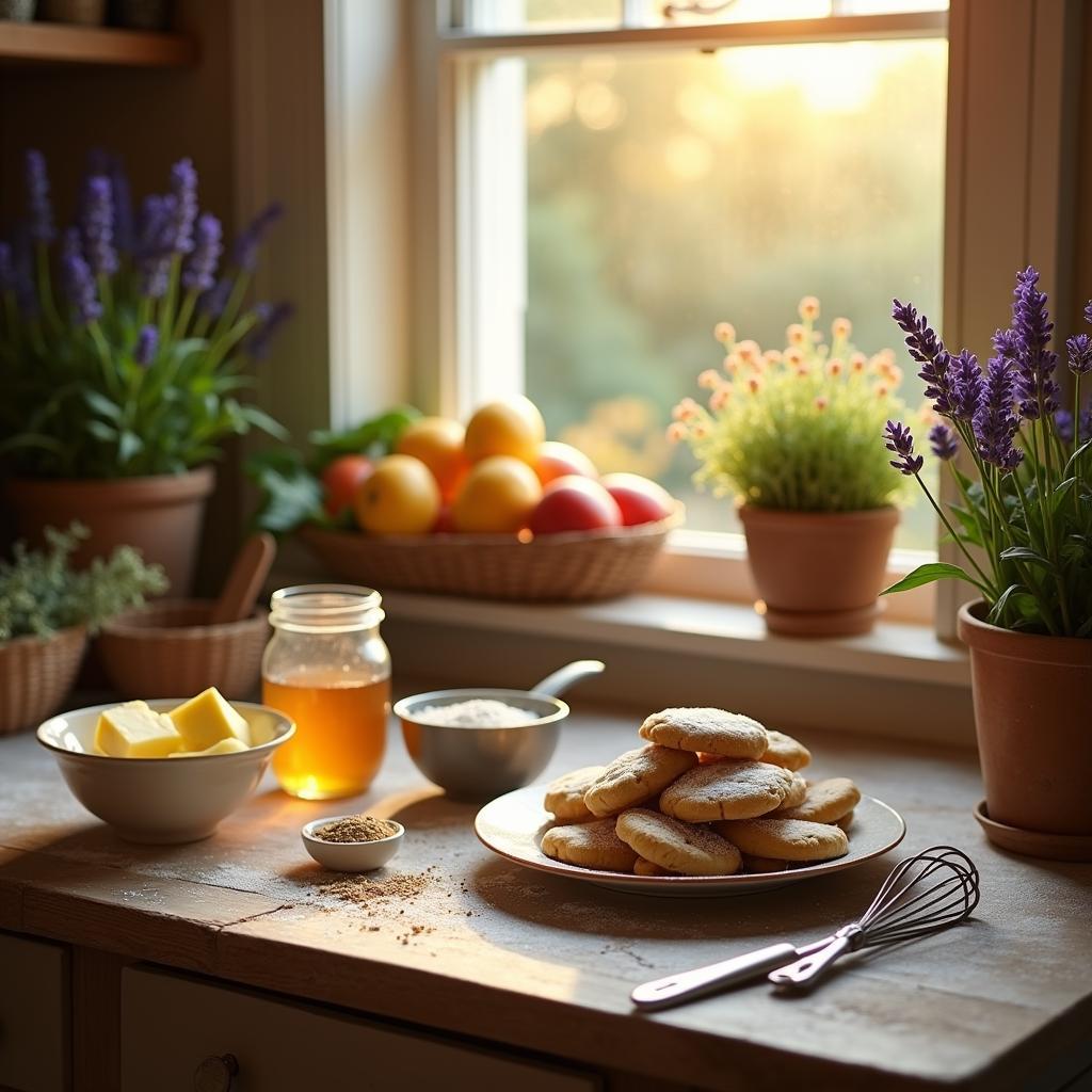 Whimsical Lavender Honey Cookies