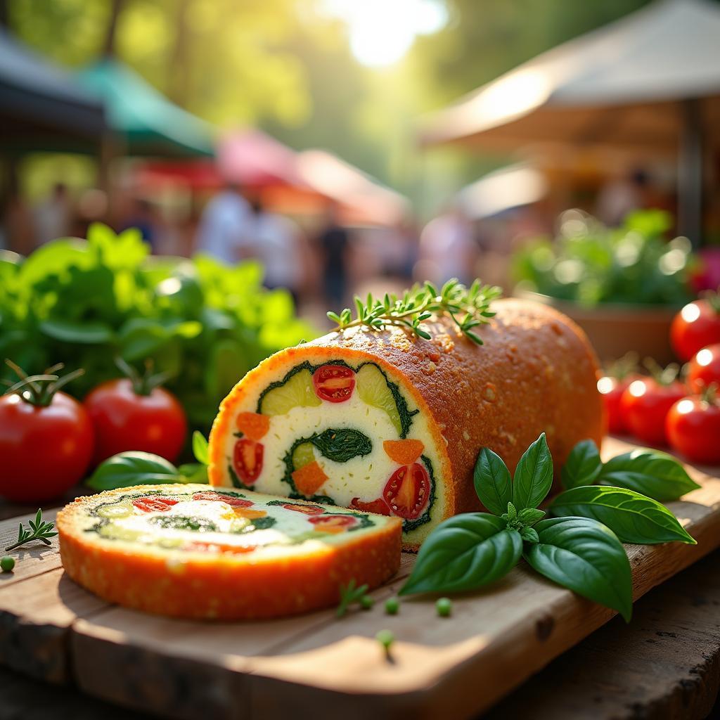 Garden Delight Terrine with Herbed Goat Cheese