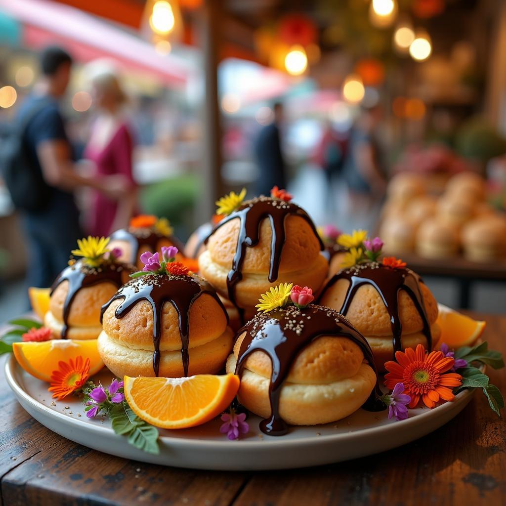 Whimsical Chocolate-Orange Profiteroles