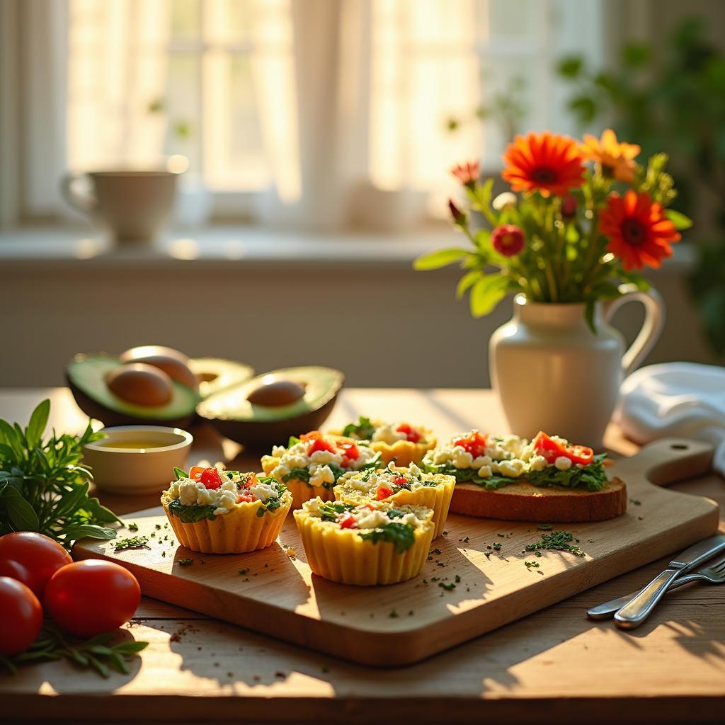 Sunrise Egg Cups with Spinach and Feta