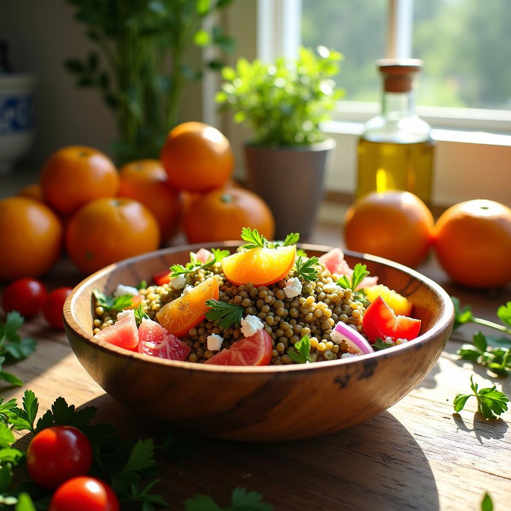 Spiced Lentil and Citrus Salad