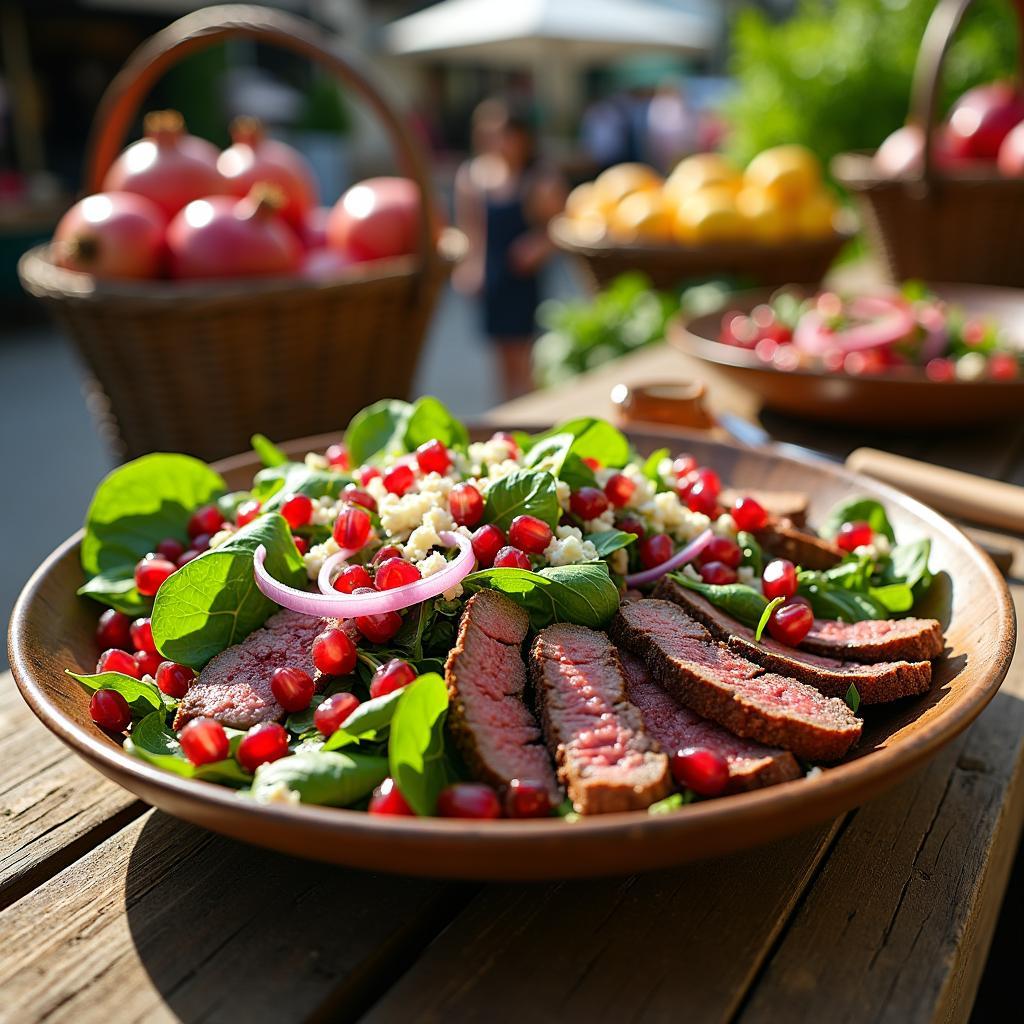 Spiced Beef and Pomegranate Salad