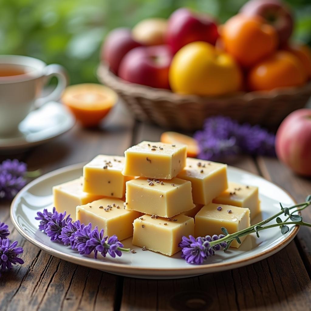 Decadent Lavender-Honey Fudge