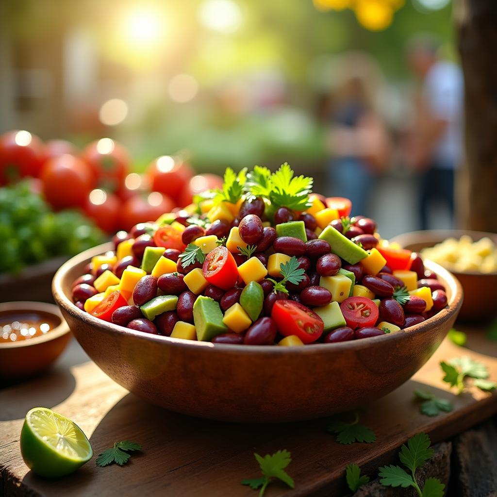 Fiesta Kidney Bean Salad with Citrus Vinaigrette