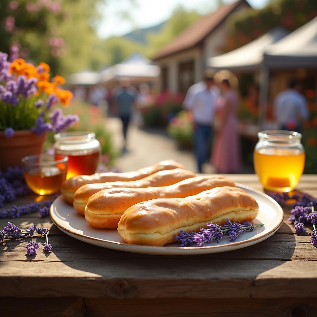 Lavender Honey Eclairs