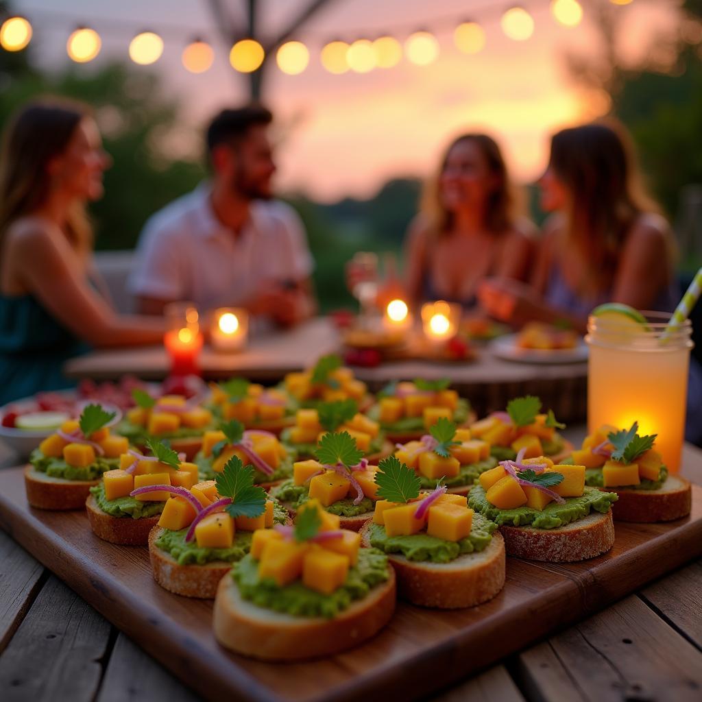 Spicy Mango Avocado Crostini