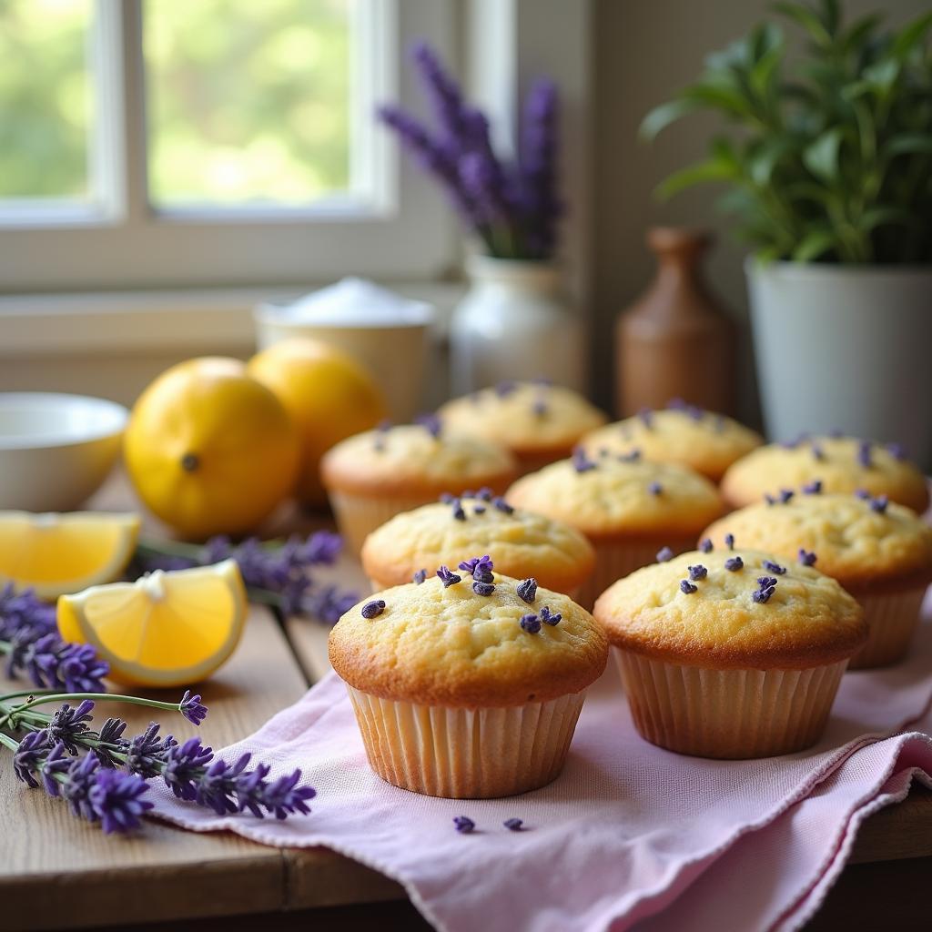 Whimsical Lemon-Lavender Muffins